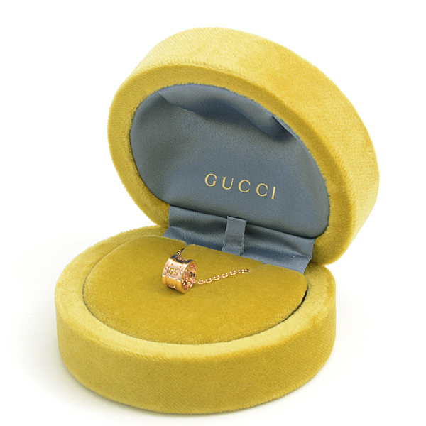 グッチ ネックレス レディース GG アイコン ペンダント ピンクゴールド 750PG GUCCI 中古