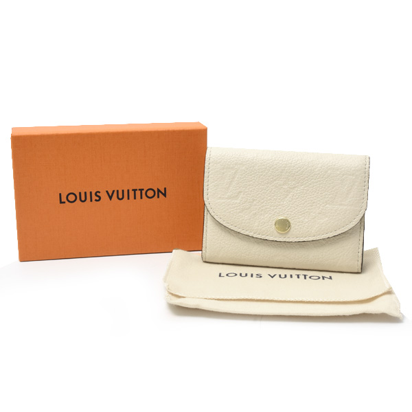 ルイヴィトン 財布 レディース ポルトモネ ロザリ モノグラムアンプラント コンパクトウォレット クレーム Louis Vuitton M81445 中古