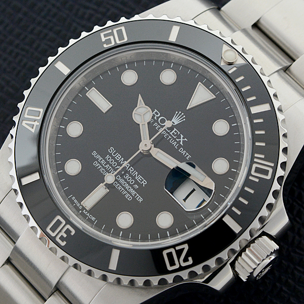 ロレックス 時計 メンズ サブマリーナ デイト 自動巻 ランダム ブラック文字盤 ステンレス ROLEX 16610LN 中古