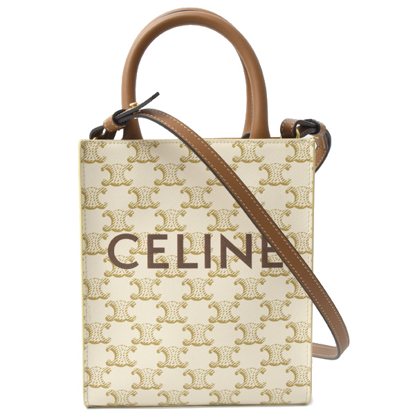 セリーヌ バッグ レディース バーティカルカバ ミニ ショルダーバッグ ハンドバッグ アイボリー CELINE 中古