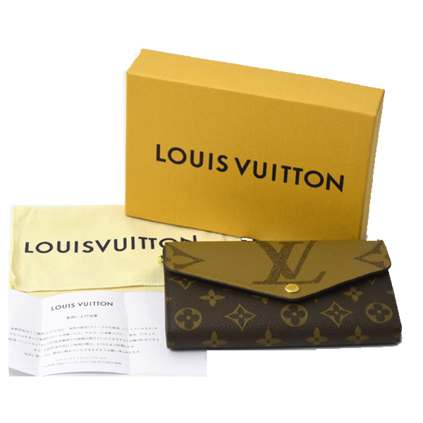 ルイヴィトン 財布 レディース モノグラム・ジャイアント リバース ポルトフォイユ・サラ 長財布 Louis Vuitton M80726 中古