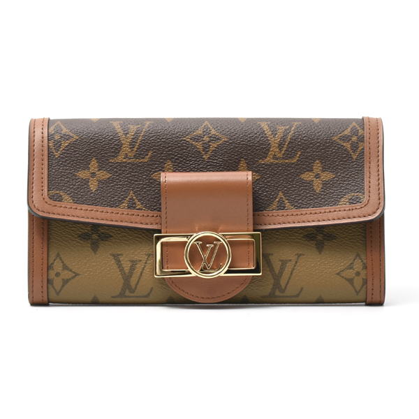 ルイヴィトン 財布 レディース モノグラム リバース ポルトフォイユ サラ ドフィーヌ 長財布 M46645 Louis Vuitton 中古
