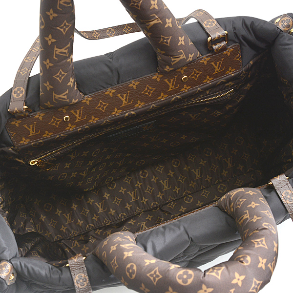 ルイヴィトン バッグ レディース メンズ LVピロー オンザゴー GM モノグラム トートバッグ ブラック Louis Vuitton M59005 中古