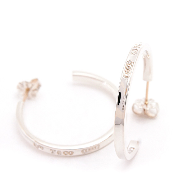 ティファニー ピアス レディース 1837 ナロー フープ シルバー SV925 TIFFANY 中古