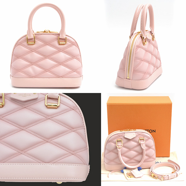 ルイヴィトン バッグ レディース アルマBB ラムレザー ピンク Rosabella ハンドバッグ ショルダーバッグ 2WAY Louis Vuitton M24453 中古