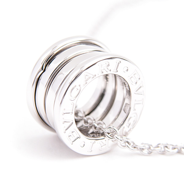 ブルガリ ネックレス レディース メンズ ビーゼロワン B-ZERO1 ホワイトゴールド BVLGARI 750WG 中古