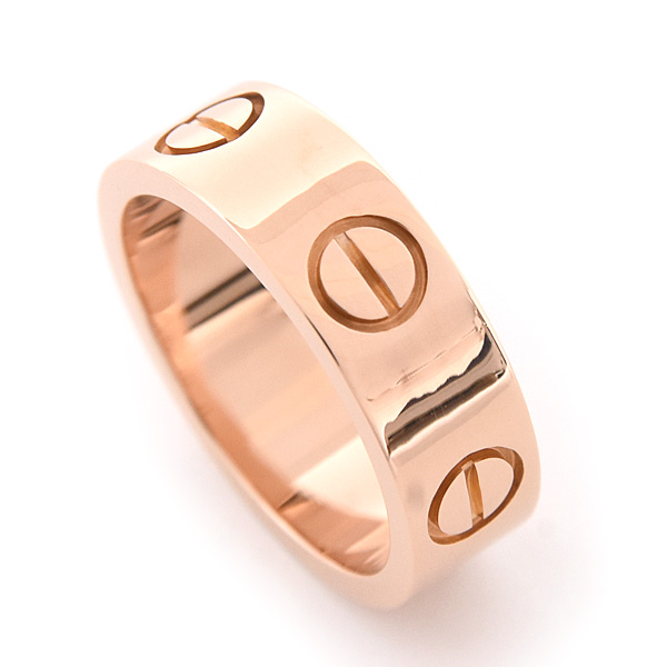 カルティエ 指輪 レディース ラブ リング 47号 実寸7号 ピンクゴールド 750PG Cartier 中古