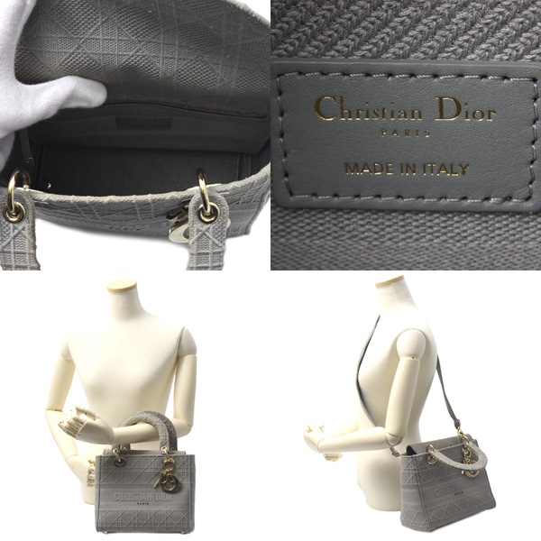 クリスチャンディオール バッグ レディース カナージュ エンブロイダリー レディーディーライト Christian Dior 中古