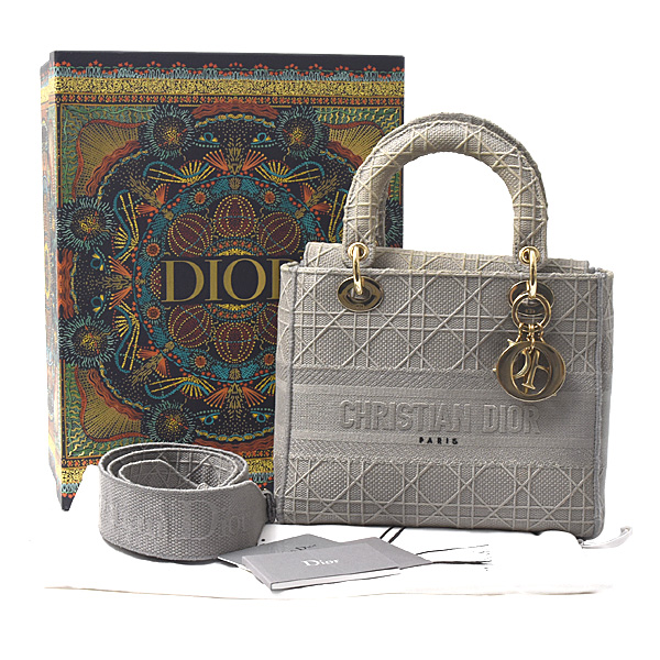 クリスチャンディオール バッグ レディース カナージュ エンブロイダリー レディーディーライト Christian Dior 中古