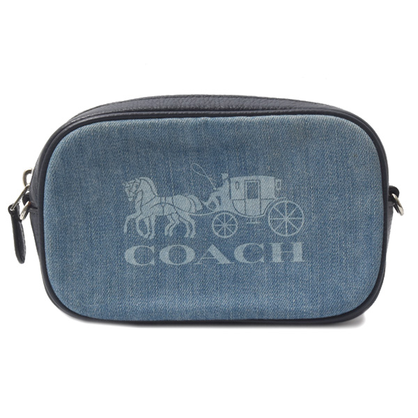 コーチ バッグ レディース ボディバッグ ウエストポーチ ブルー系 COACH B2030 90393 中古