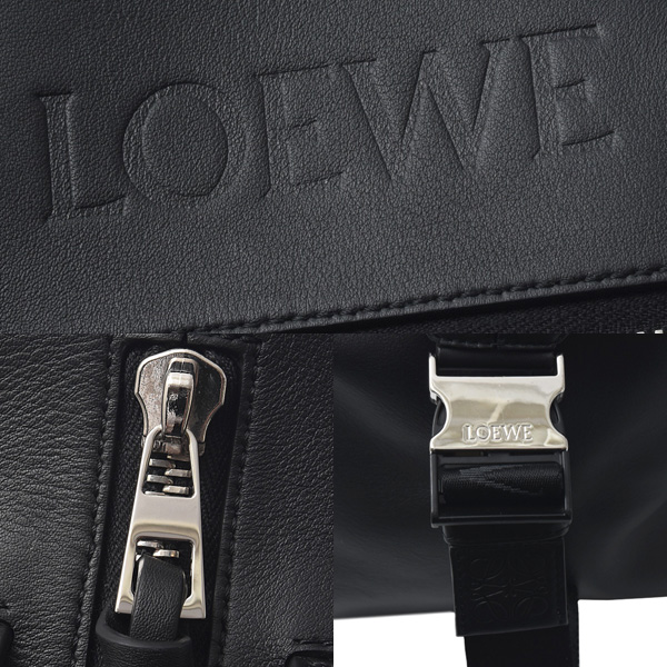 ロエベ バッグ メンズ コンバーチブル バックパック リュック カーフ ブラック LOEWE 中古