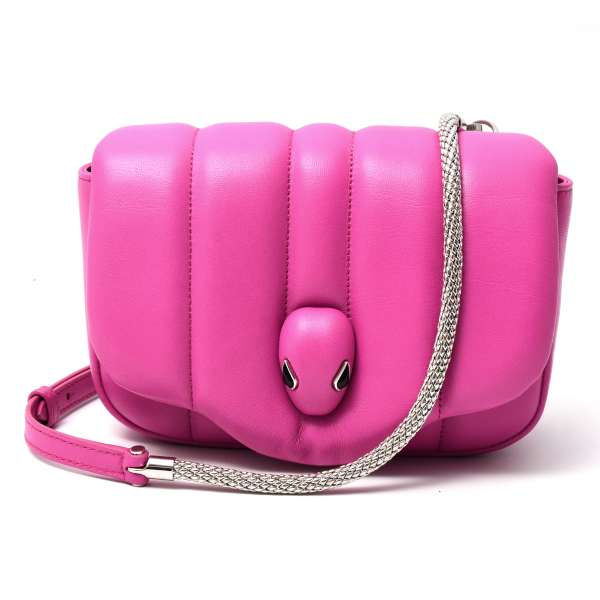 ブルガリ セルペンティ ベルトバッグ アンブッシュ AMBUSH コラボ レザー パープル レディース BVLGARI 290350 中古