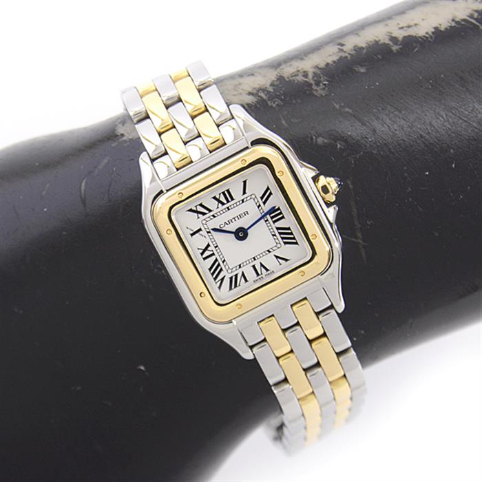 【電池交換済み】Yves Saint Laurent 腕時計 コンビ シルバー