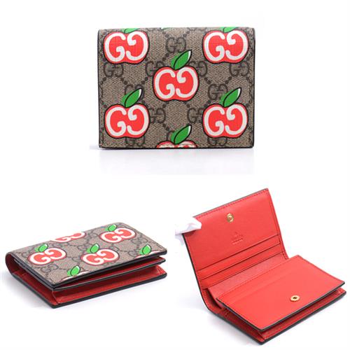 GUCCI グッチ GGアップル 二つ折り財布 GGスプリーム 624641-