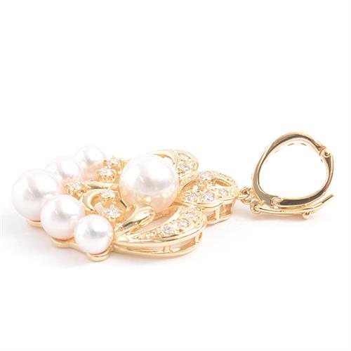 ミキモト ペンダント レディース パール ダイヤモンド ペンダントトップ パール4.5mm～7.1mm イエローゴールド MIKIMOTO K18 中古