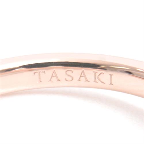 タサキ 指輪 レディース クーゲル ダブルフィンガー パール ダイヤ リング D0.23ct 12号 ピンクゴールド TASAKI 750PG 中古