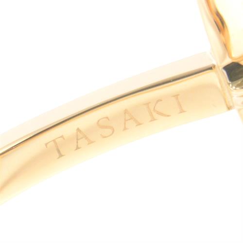 タサキ 指輪 レディース キネティック 1Pパール ダイヤモンド リング 12号程 イエローゴールド TASAKI 750YG 中古