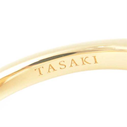 タサキ 指輪 レディース マベパール リング ハートキー チャーム 11号弱 パール12.1mm イエローゴールド TASAKI 中古