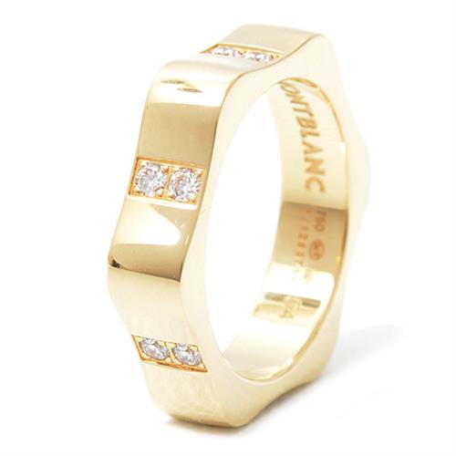 MONTBLANC（筆記具、時計） モンブラン 指輪 レディース 4810コレクション ホワイトスター モチーフ ダイヤモンド リング 52号 ピンクゴールド MONTBLANC 750PG